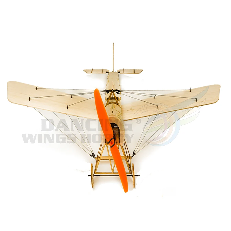 Micro Balsawood Airplane Kit Fokker-E Aircraft Model 420mm Wingspan Electric Remote Control Aeroplane for Indoor Park Fly K8 5