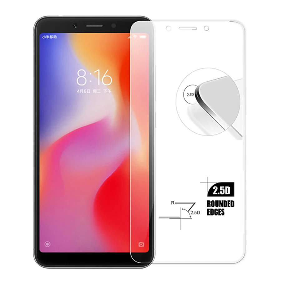 Закаленное стекло 9H для Xiaomi Redmi 6A 2.5D Защитное 6 A закаленная защитная пленка 5 45