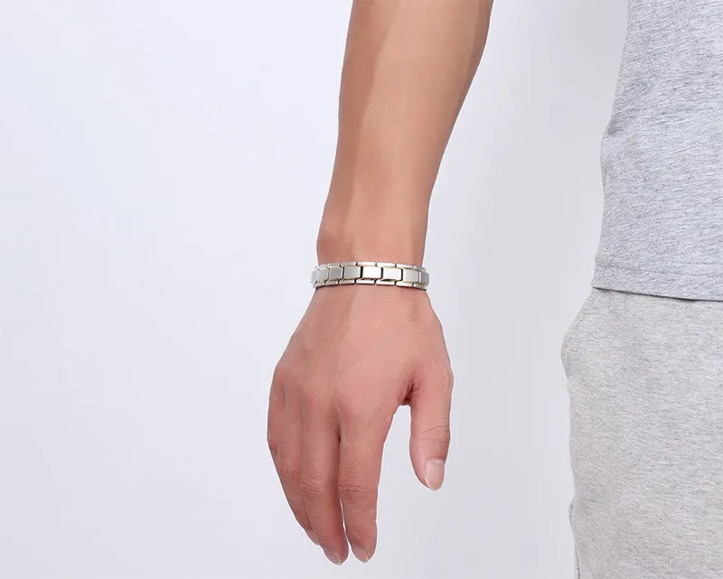 Vnox Мода магнит браслет для Для мужчин Нержавеющая сталь Здоровье и гигиена магнитная/Германия