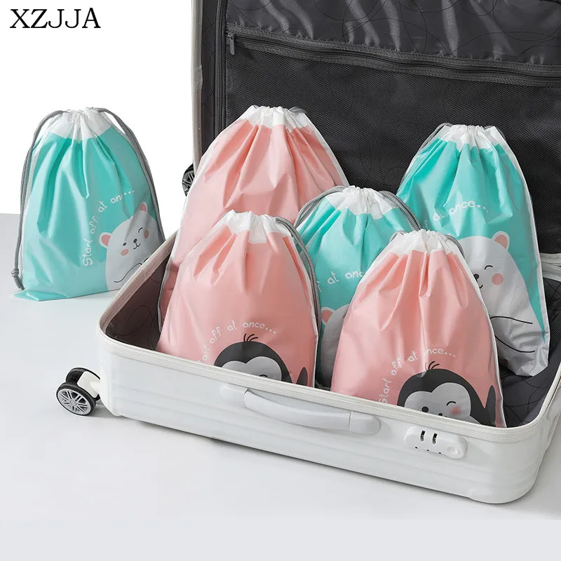 Clothing Shoes Double Drawstring Storage Bag Waterproof Bag Travel Wash Pouch 