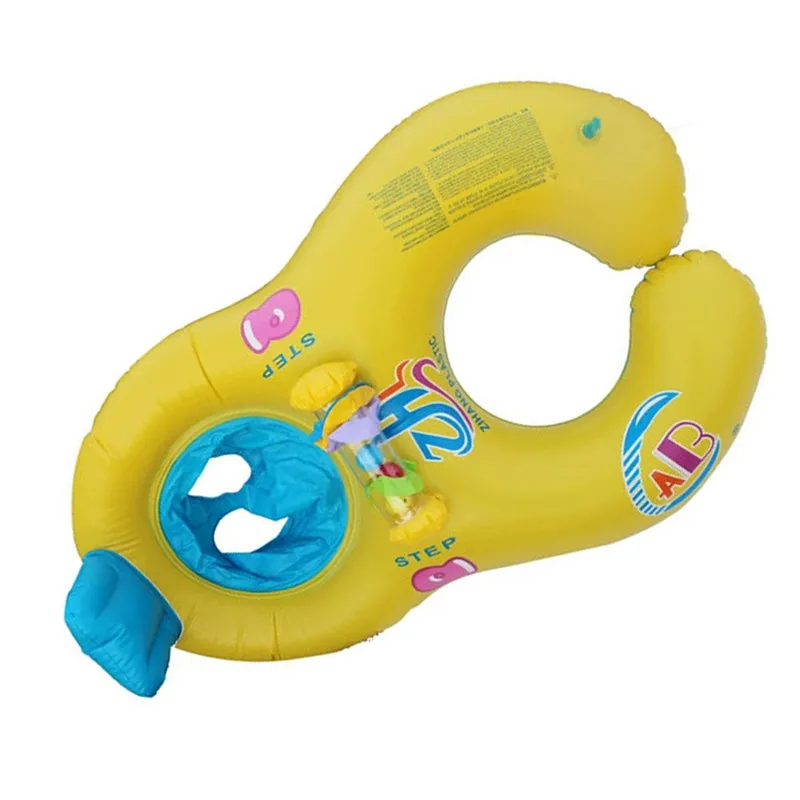 Новый летний Надувные Мать и детские сиденья двойной лицо плавание кольцо воды игрушка надувной бассейн плавать аксессуары Открытый