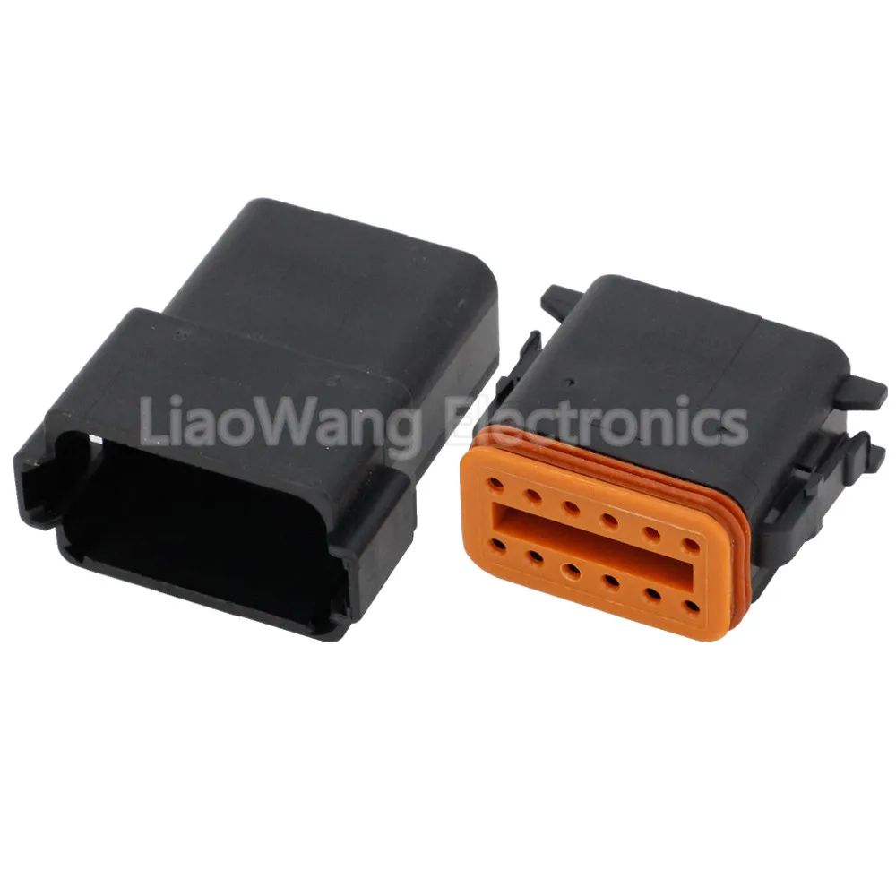 Черный 12 Pin DT04 12P/DT06 12S разъемы мужской женский автомобильный водонепроницаемый