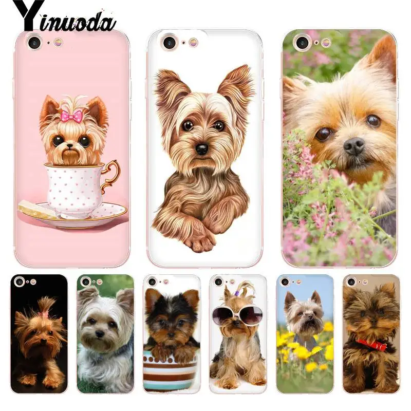 

Yinuoda For iphone 7 6 X Case Yorkshire Terrier Dog Puppy Coque Shell Phone Case for iPhone 8 7 6 6S Plus X 5 5S SE 5C 4 4S Case