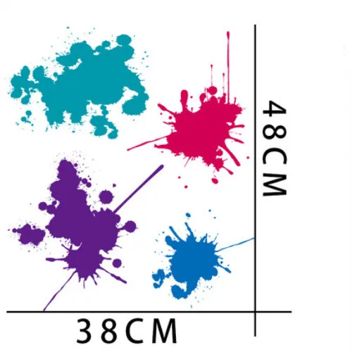 DIY Красочные Декоративные автомобильные наклейки высокого качества, разбрызгивающиеся чернила, граффити нарисованные наклейки, автомобильные аксессуары, наклейки - Название цвета: Style G 48x38cm