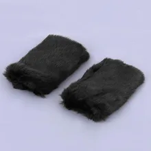 Новые женские осенне-зимние перчатки из искусственного меха, перчатки для рук, перчатки на половину пальца, корейский стиль, перчатки с длинными манжетами из кроличьего меха