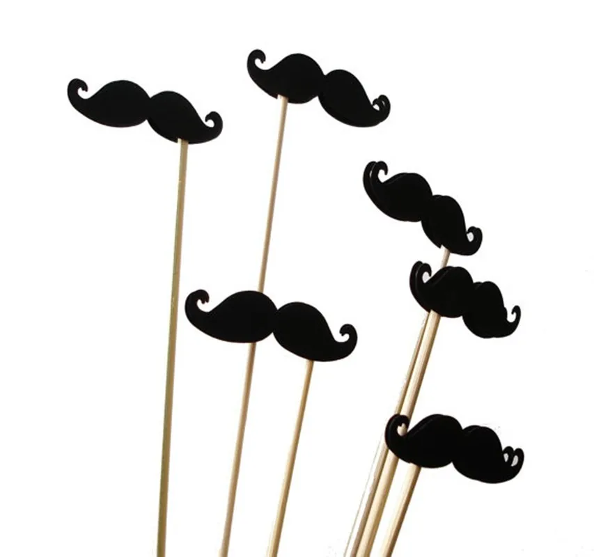 25pcs Black Mustache Photo Booth Props  Wedding Photo Props  Props on a Stick Mustache on a Stick