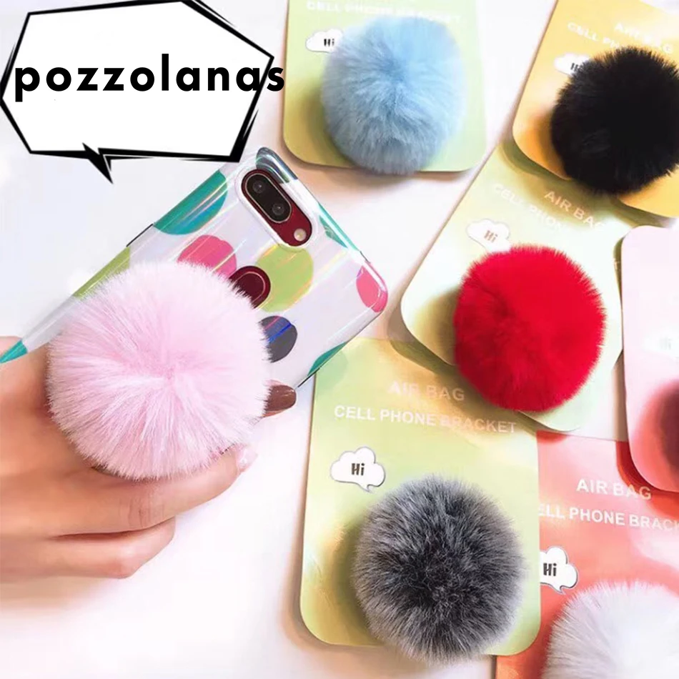 Pozzolanas Univeral Lazy Mobile Phone Holder Accessory cute Plush Colorful Adjustable Cellphone Tablet Desktop Holder Stand