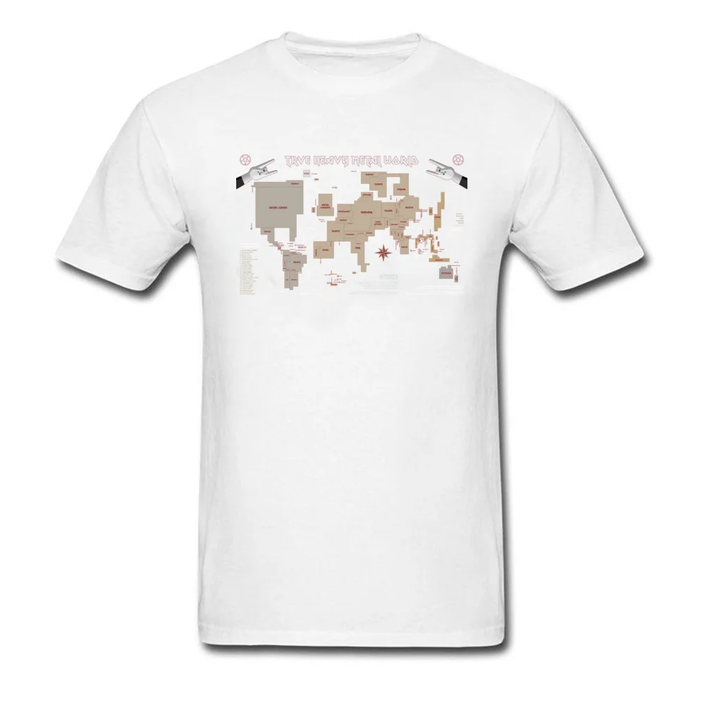 Tops Tees True Heavy Metal World Map ostern Day Short Sleeve Pure Cotton Crewneck Men T Shirt Summer Sweatshirts Prevailing True Heavy Metal World Map white