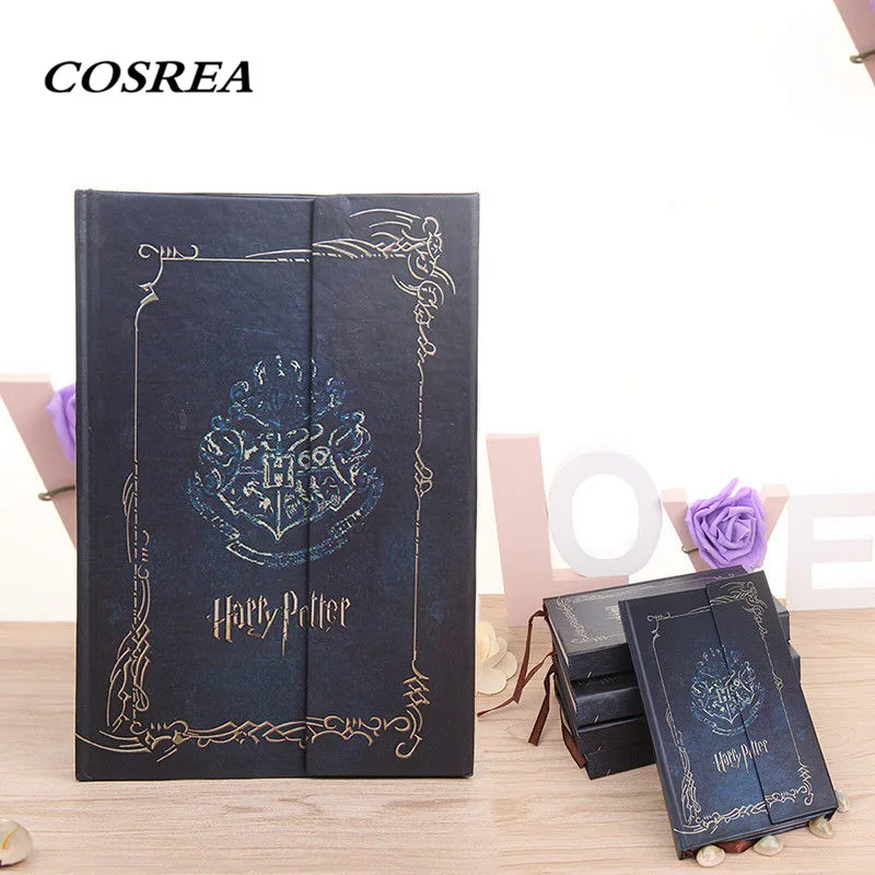 

Gryffindor Slytherin Hufflep Notebook School Office Student Diary Book r Magic Book Retro Hard Cover Agenda