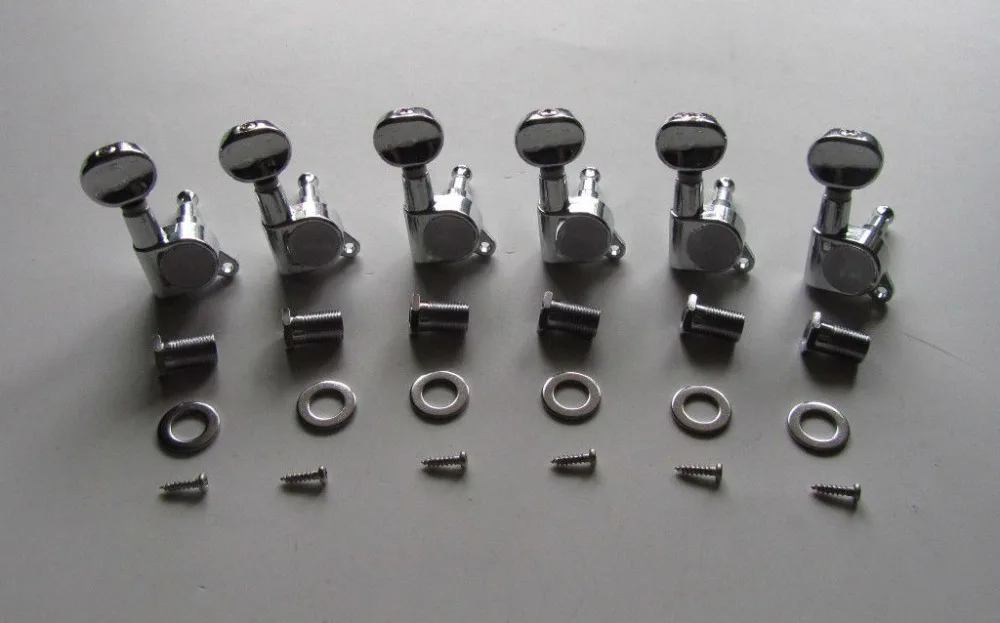 

KAISH Guitar Tuning Keys Tuners Machine Heads with Oval buttons Chrome