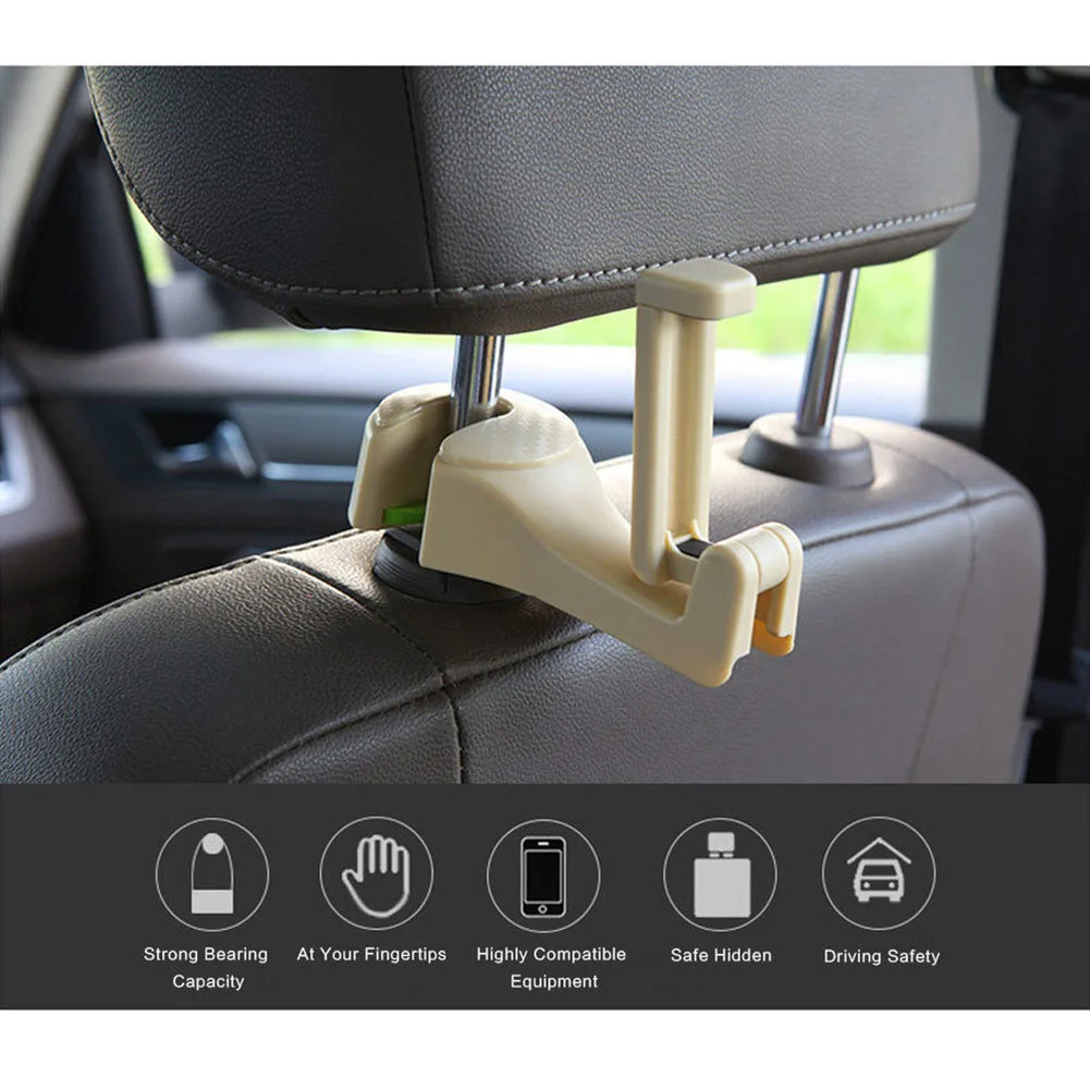 Универсальный подголовник сиденья автомобиля вращается крюк сумка органайзер вешалка держатель телефона VS998