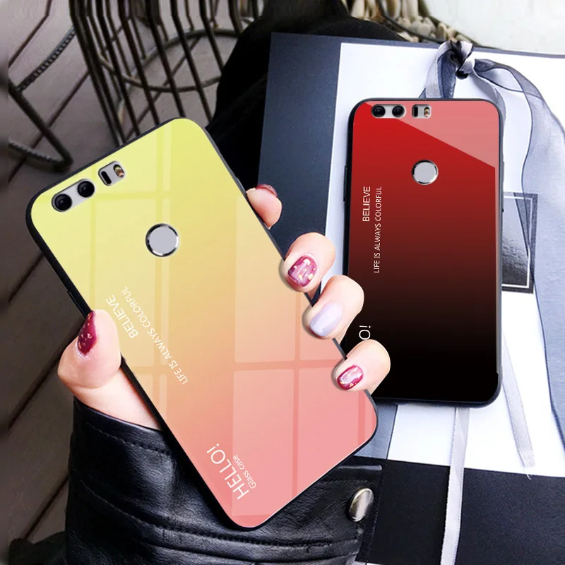Gradient Tempered Glass Phone Case Cover For Samsung J2 J3 J4 J5 J6 J7 Prime Pro A10 A20 A30 A5 A6 S6 S7 S8 S9 S10 Plus Lite |