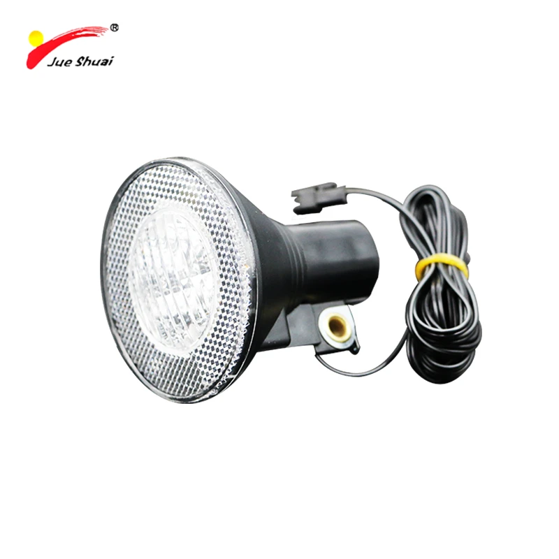

jueshuai Electric Bike 36v Light 7 LED Headlight Plastic Long Wire Front Lamp for Electric Scooter Motorcycle Ebike 36V Lights