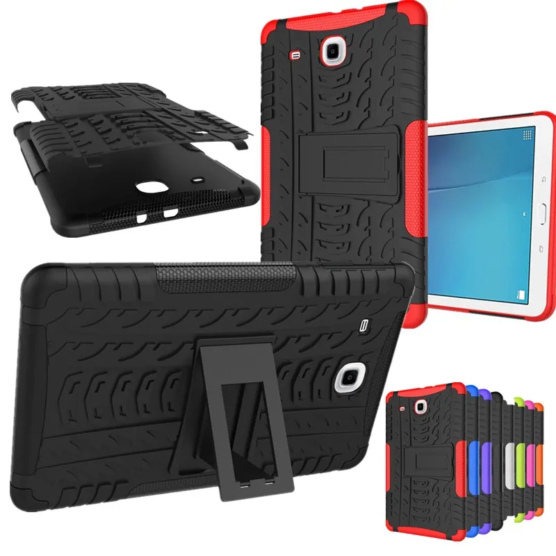 

For Galaxy Tab Amor Heavy Duty Silicone Hard PC Shockproof Case Stand Tablet Cover For Samsung Galaxy Tab E 9.6 T560 T561 9.6"