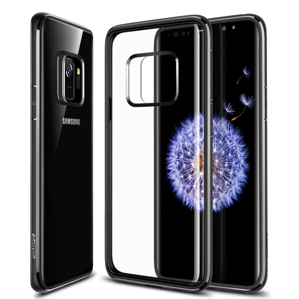 Чехол для samsung Galaxy S9, S9 Plus, ESR, прозрачный, мягкий, TPU, покрытие, рамка, яркий, глянцевый, металлический, цветной, бампер, задняя крышка, Fundas