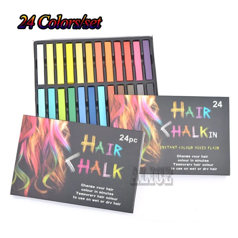 24 Color Hair Chalk Set Soft Crayons Mungyo Chalk Pastels Easy Temporary Hair Chalk Dye Chalk Pastel Drawings