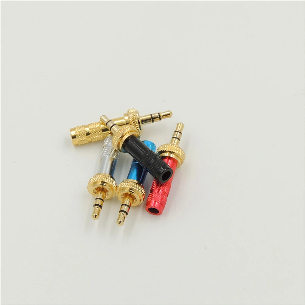 Gold 3 5mm 3 Pole Stereo Male Jack Plug Connector Solder Part For Repair Headphone Cable Audio