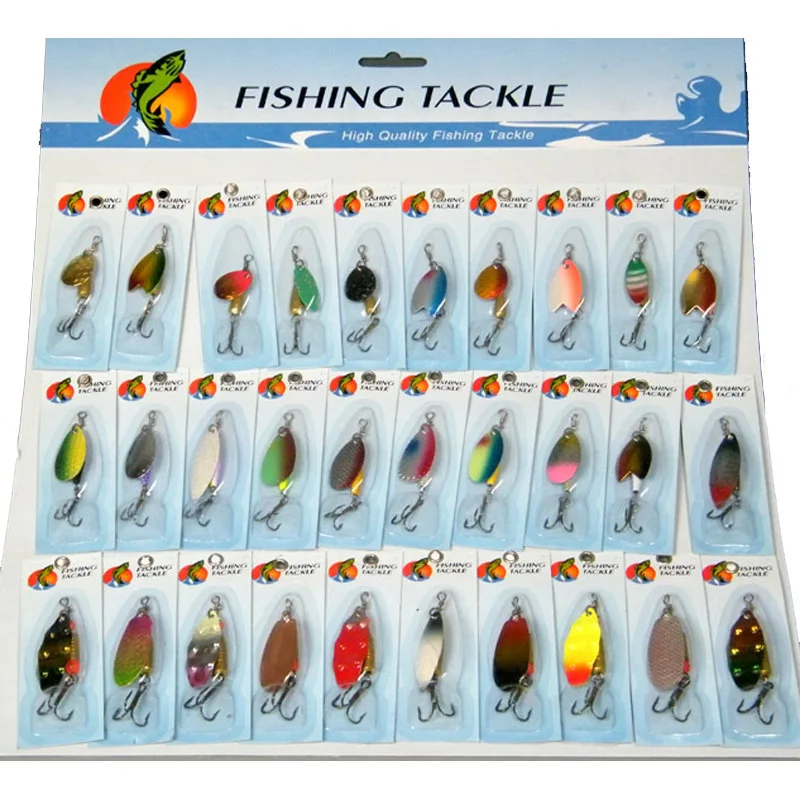 Chatterbait Fishing Lures 30-Piece Lure Kit Metal Spinner Baits