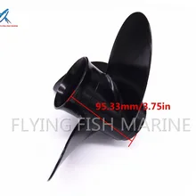 2-х тактный 4-тактный 8,5 х 9 шаг 12 позвоночника подвесной двигатель Алюминий пропеллеры для Tohatsu Nissan 8HP 9.8HP лодочный мотор 8,5x9