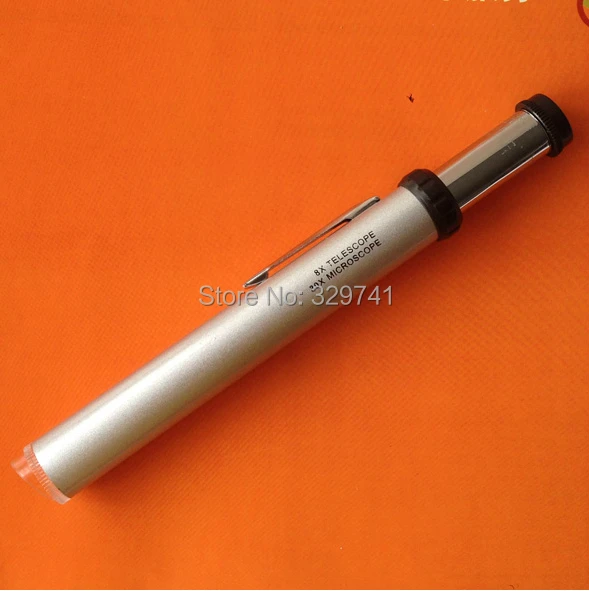 

Dual purpose microscope telescope 2 in 1 pen style retractable monocular 8x telescope and 30x microscope