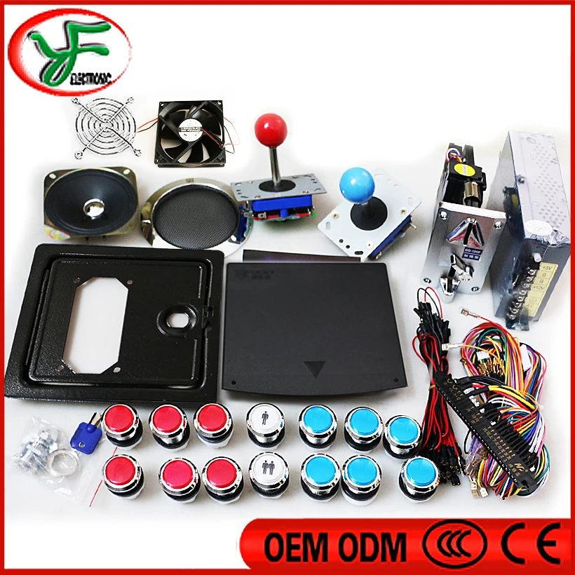 Jamma DIY Arcade game kit for 520 in 1 PCB board with jamma wire coin