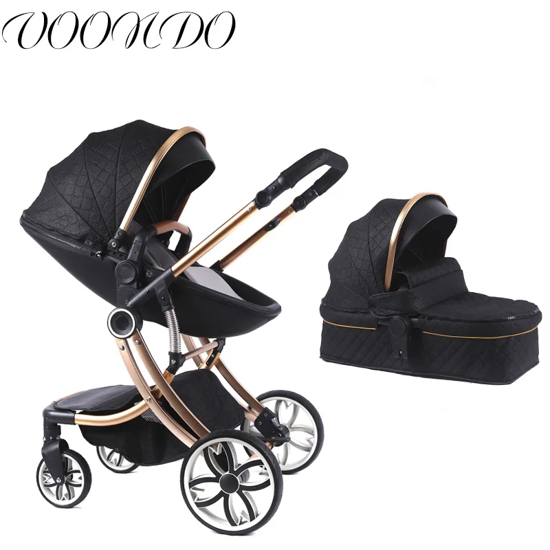 

Voondo Stroller available, reclining and folding, high and portable, two-sided newborn shock absorber 0-4 months baby stroller