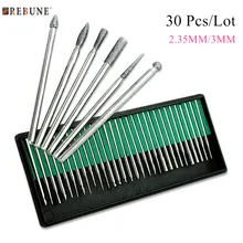 REBUNE 30Pcs/Lot Pro Nail Polisher Bits Nail Art Tools Electric Nail File Drill machine Bits 2.35MM/3.0MM Free Shipping