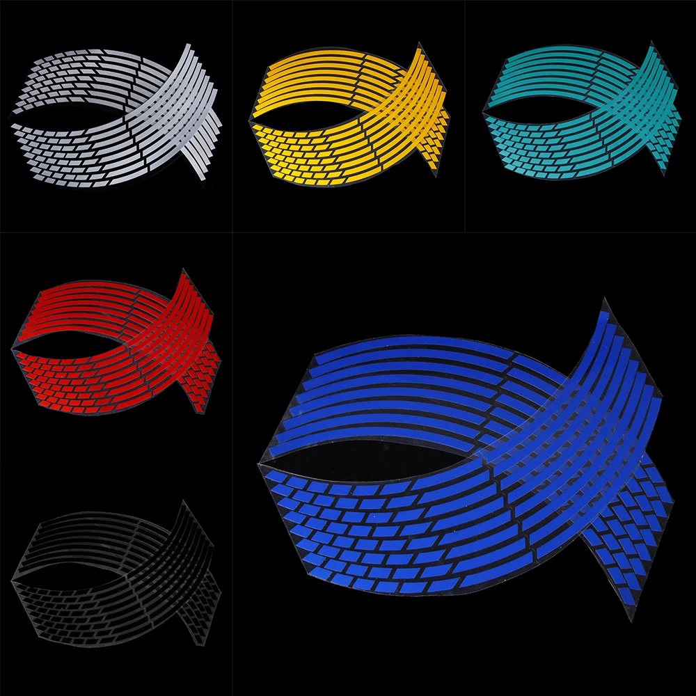 1" 18" 16 полосок наклейки для автомобильных колес мотоцикла Светоотражающие ободные ленты украшения колес наклейки для мотоциклов