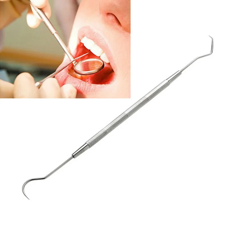 1 шт. стоматологический инструмент из нержавеющей стали, стоматологический инструмент для чистки зубов, гигиенический зонд, инструмент для чистки зубов
