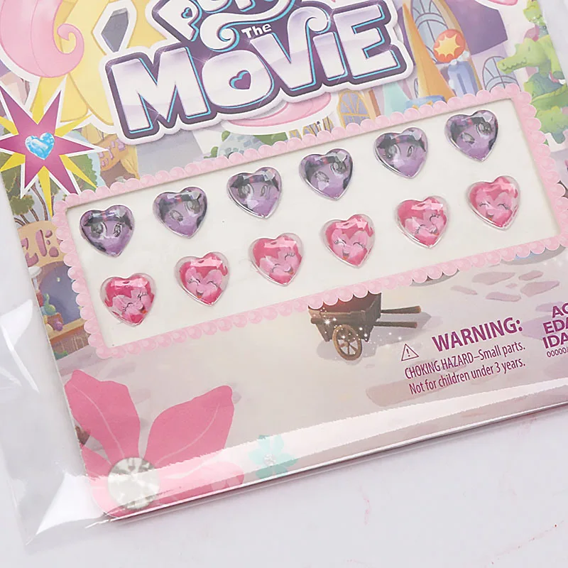 Набор из 10 шт. игрушки My Little Pony ПВХ Стикеры с изображением пони 3D Twilight Sparkle Pinkie Pie Rainbow Dash детские наклейки для ногтей для девочек