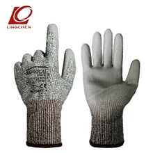 6 пар режущий уровень 5 резиновый hppe анти-порезостойкие рабочие защитные перчатки анти-маслостойкие щелочные перчатки с полиуретановым покрытием