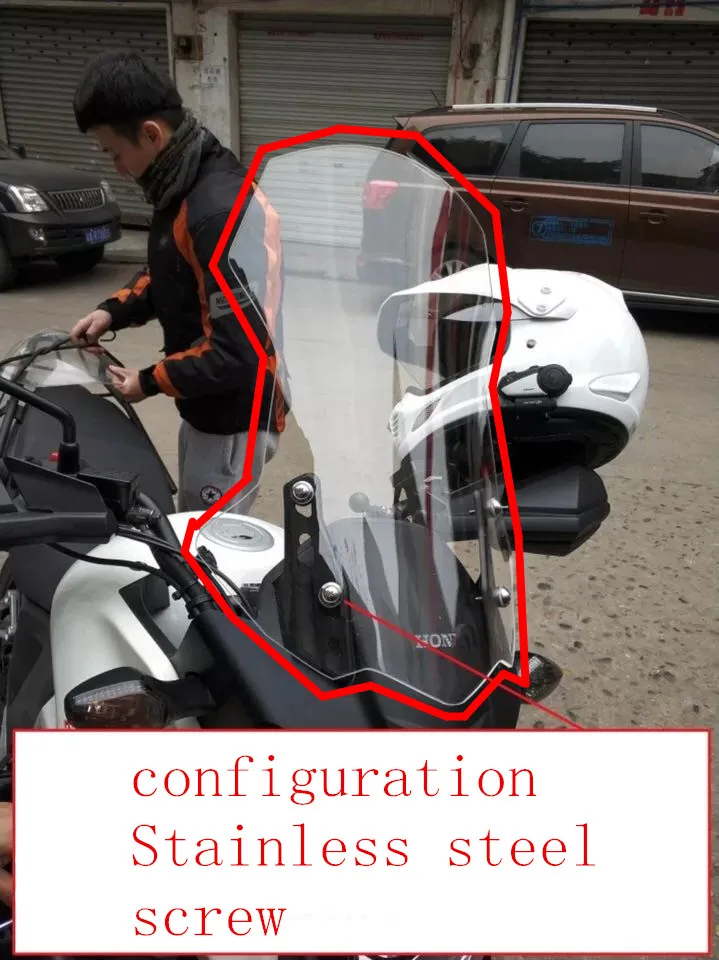 ABS мотоцикл ясно 51 см лобовое стекло дефлектор воздуха W/Кронштейн Поддержка крепления для Honda NC700X NC700 700X