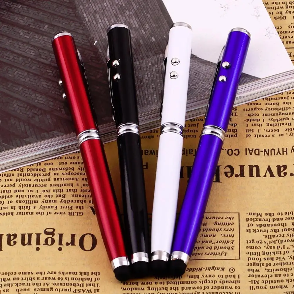 

4 in 1 Laser Pointer LED Torch Touch Screen Stylus Ball Pen for iPhone for Ipad for Samsung Portable