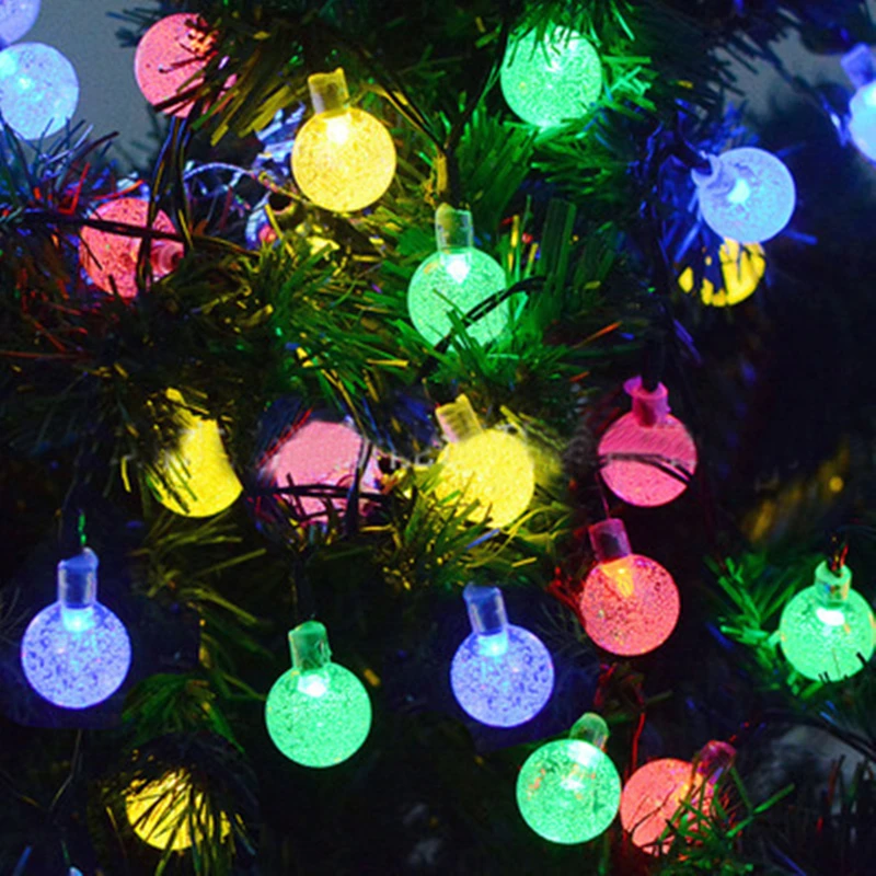 

Holiday Light 30 LEDS 6M Crystal ball Solar Lamp Power LED String Fairy Lights Solar Garlands Garden Christmas Decor For Outdoor