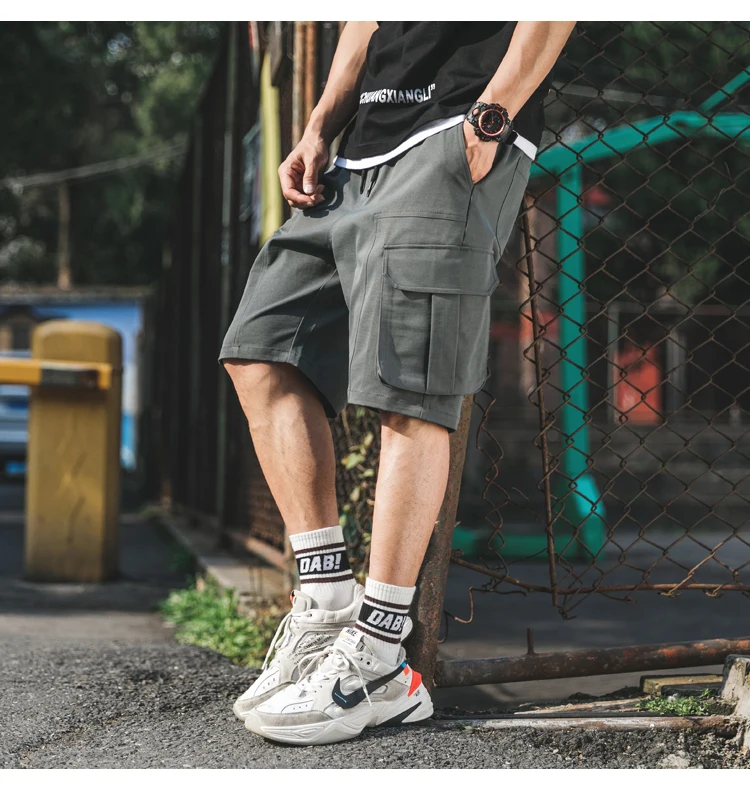Мужские шорты спортивные хип-хоп Уличная летняя Военная хлопковая мужские бермуды m-xxxl Карго повседневные белые шорты для мужчин