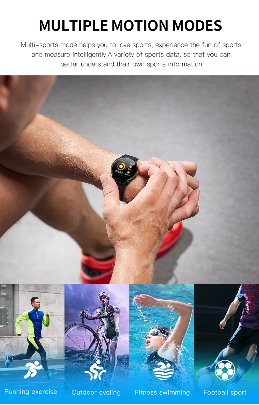COXANG Смарт-часы для мужчин/женщин кровяное давление монитор сердечного ритма шагомер IP68 водонепроницаемый спортивный Смарт-часы для Android IOS