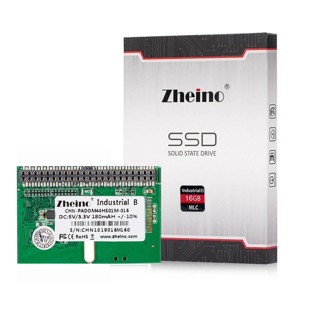

Zheino 44PIN IDE/PATA SSD DOM MLC 16GB Horizontal+Socket Industrial Disk On Module Solid State Drives