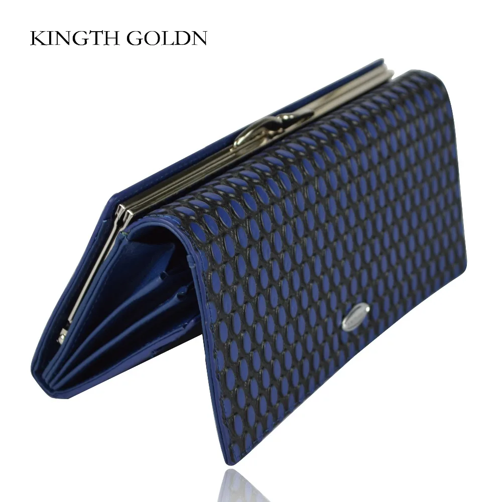 

KINGTH GOLDN Long Luxury Brand Women Wallets Fashion Hasp Genuine Leather Wallet Female Purse Clutch Wallets Money Bag Ladies