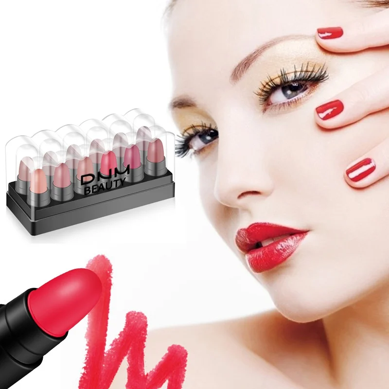 New Mini Moisturizing Matte Lipstick Set Women Maekup Long Lasting Waterproof Lip Stick Cosmetics 12 Colors |