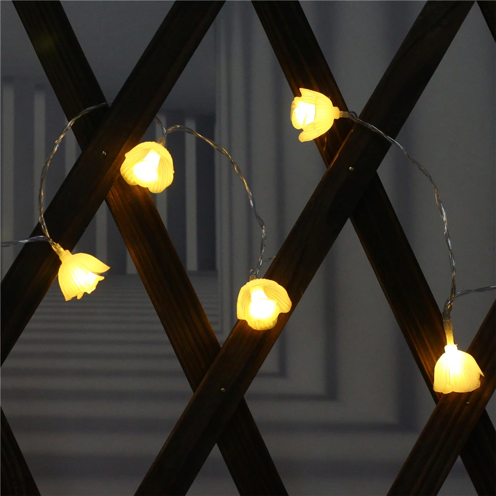 Сказочная гирлянда LightsFlower 1,5 м-10 м, 10л/20л/40л/96л, 3AA/31 в США/ЕС комнаты Weding вечерние настенные украшения на окна для дома детская Ночная лампа