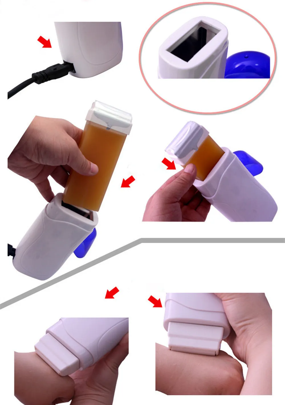 

NEW Natural 150G Roll On Hot Depilatory Wax Cartridge Heater Waxing Hair Removal Remove Bean For Dropshipping