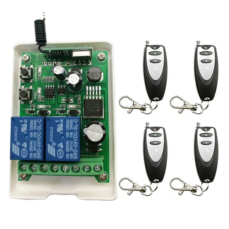 DC12V 24V 36V 48V 2CH 2 CH Mini Wireless RF Remote Control Light Switch 10A Relay Output Radio Receiver Module+Transmitter | Электроника