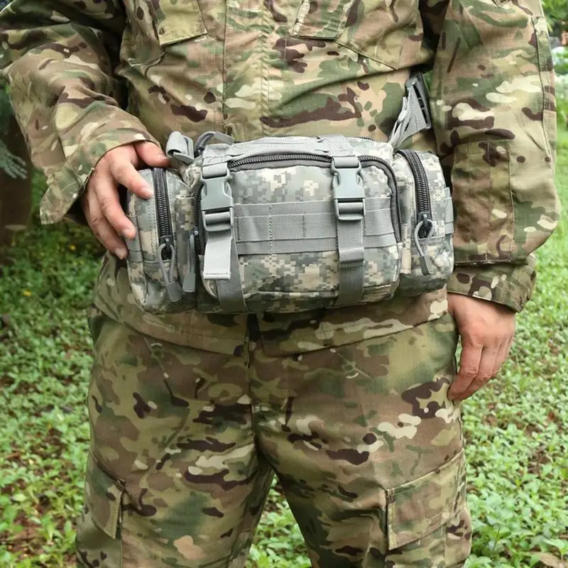 6L Tactical Bag Men Camouflage Bag Nylon Outdoor Waist Bag Camping Hiking Sports Shoulder Bag 5 Colors mochila military bolsa