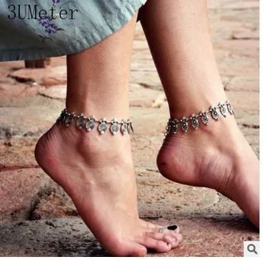

3UMeter Fashion Bohemia Anklet For Women Vintage Personality Anklet Ethnic Tassel Anklet Punk Gift Drop Shipping