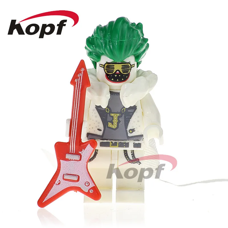 

Single Sale Super Heroes Music Clown Figures Joker Apache Chief Killer Moth Batman Building Blocks Children Toys Gift PG420