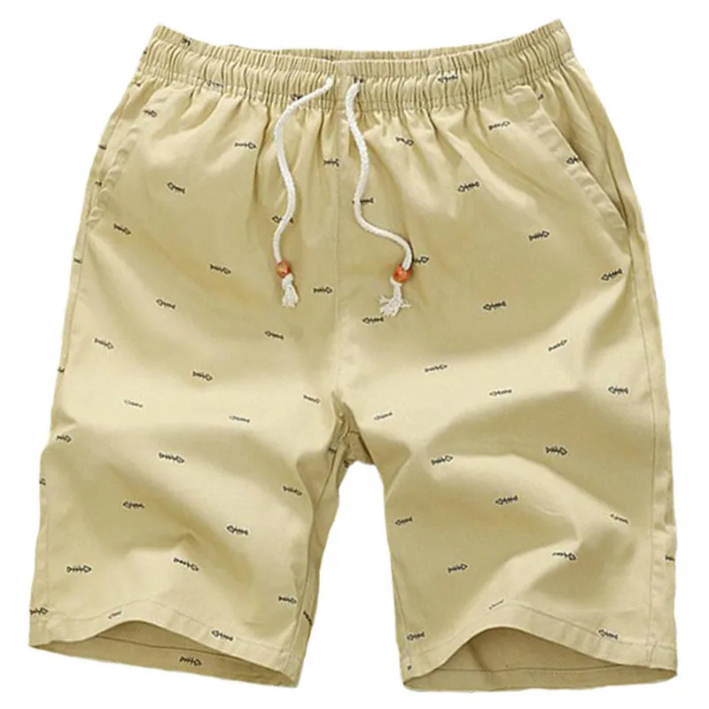 2018 New Arrival Men Shorts Cotton Casual Shorts For Men Elastic Waist Summer Beach Shorts Personalized Printed M-5XL