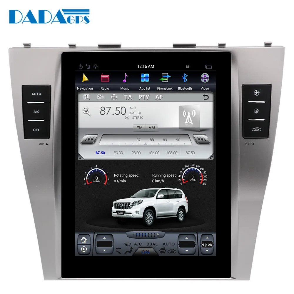 Android 7 1 Tesla стиль Автомобильный мультимедийный радио GPS навигация для TOYOTA CAMRY 2007 2011