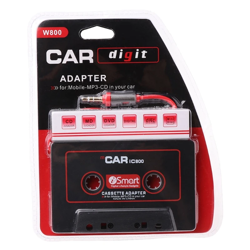 

New 3.5mm Car AUX Audio Tape Cassette Adapter Converter For Car CD Player MP3