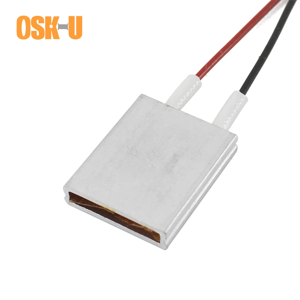 12V Thermostat PTC Heating Element 70/50 Celsius Degree 20x15x5mm Constant Temperature PTC Electric Air Heater Plate 2PCS