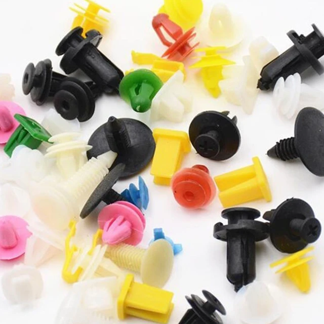 50/100/200Pcs Auto Fastener Clips Vehicle Retainer Rivet Door Panel Fender Liner Bumper Fender Trim Plastic Mixed Car Clips 5